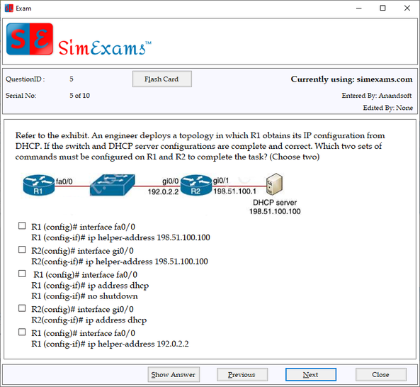 Exam engine help images