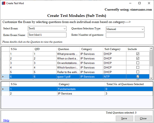 Exam engine help images