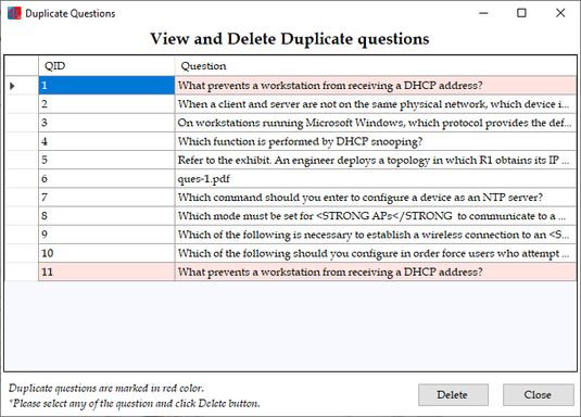 Exam engine help images