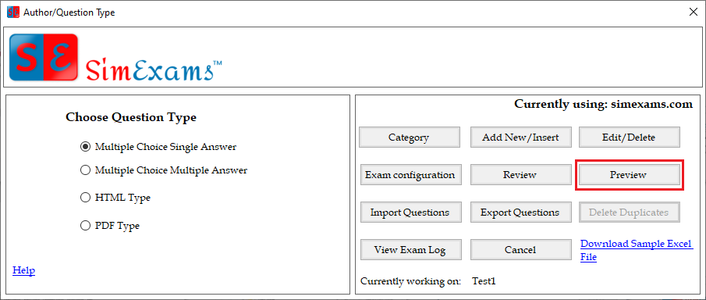 Exam engine help images